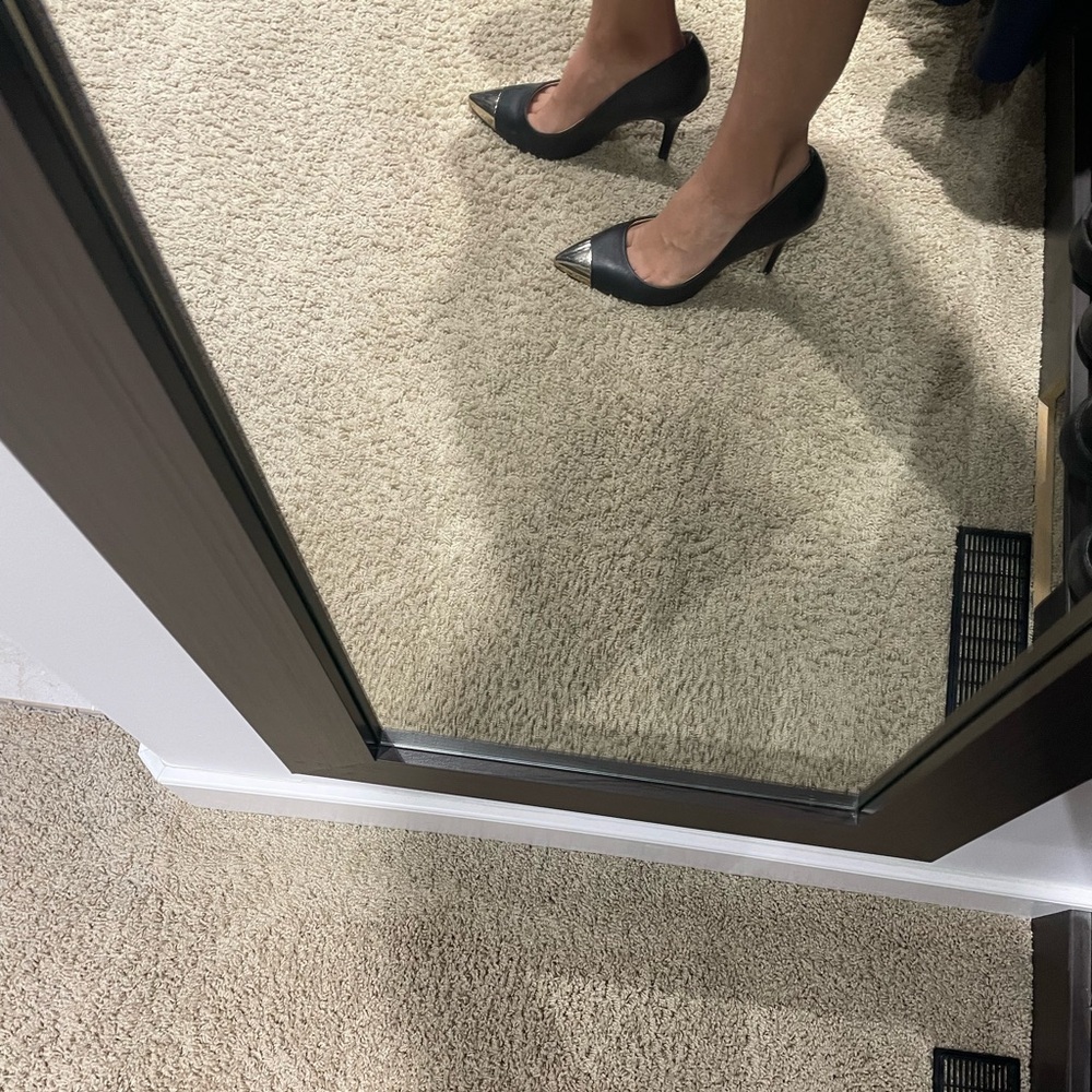 Aldo Black Leather Heels